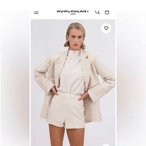 NONchalant Textured Cream Jacket